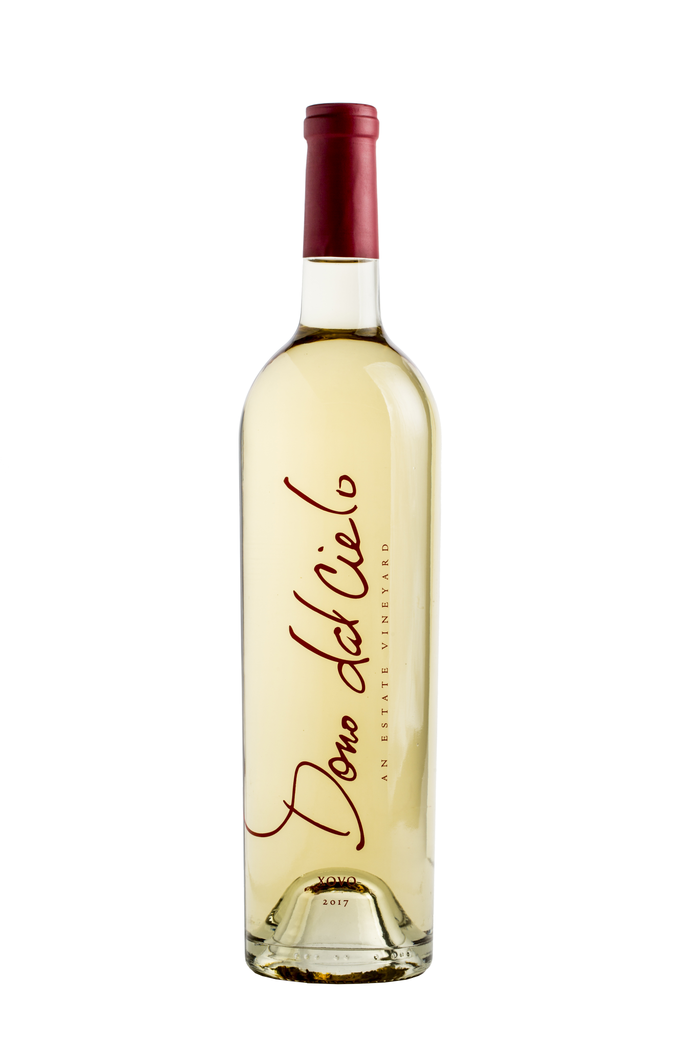 Bottle of 2024 XOVO estate wine from Dono dal Cielo